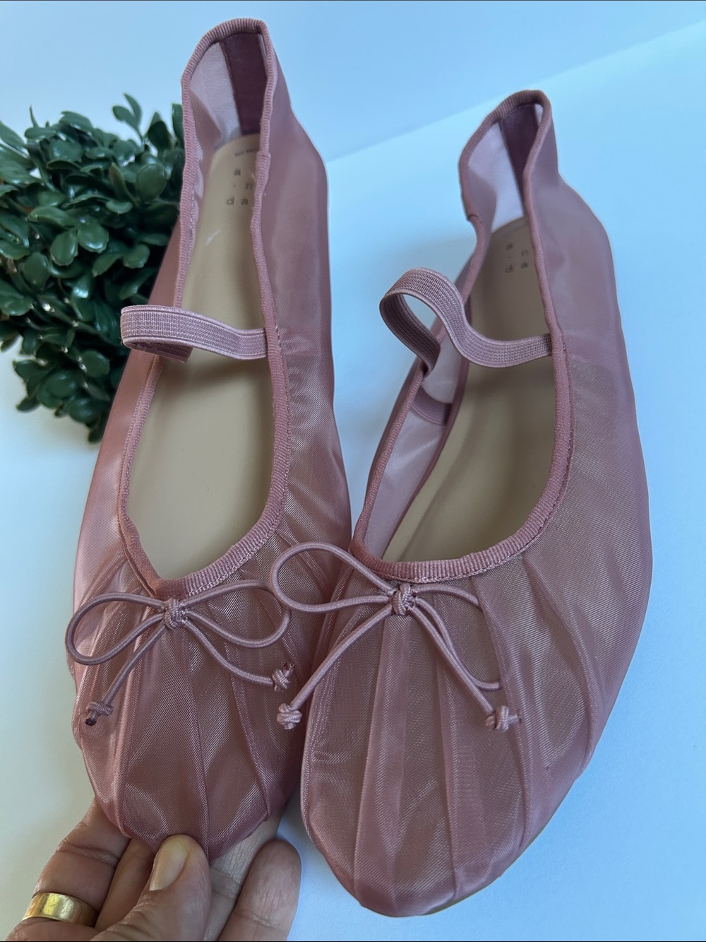 a new day Blush Pink Ballet Flats with Bow - Picture 6 of 7